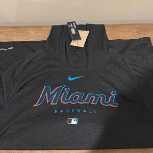 Miami Marlins DRI-FIT Long Sleeve Hoodie Shirt